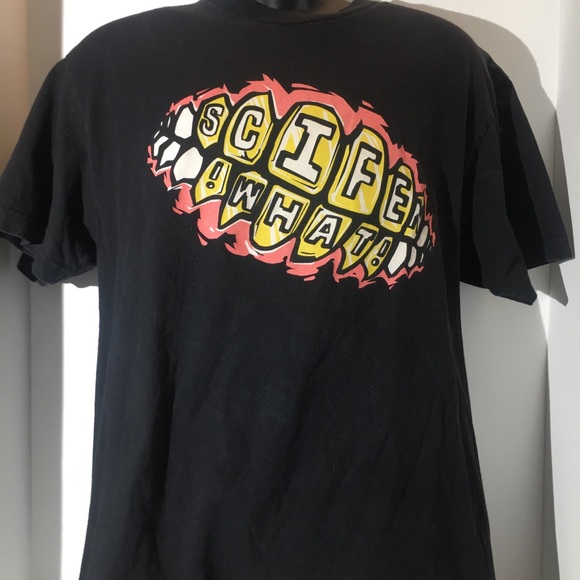 Vintage 90s Scifen what! shirt-size Large - Picture 1 of 6